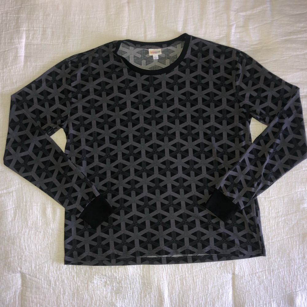 Patterned LuLaRoe Hudson Long Sleeve Shirt
